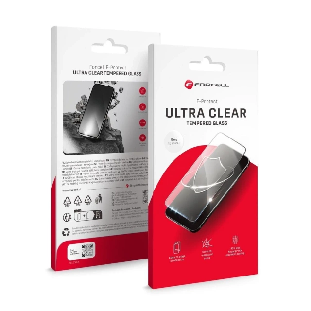 Szkło hartowane do iPhone 16 Forcell Ultra Clear Glass czarne 9H