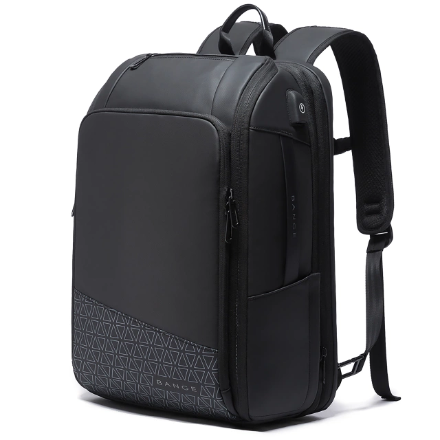 Bange Waterproof Backpack for Laptop 15.6" City Travel 45x30x16 cm for Work Airplane Men's Women's with USB Port Black