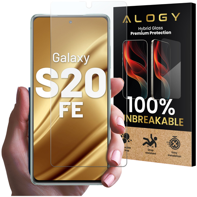 Hybrid Glass for Samsung Galaxy S20 FE for Alogy Flexi Glass 9H Case Friendly Flat Screen Protector