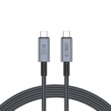 Kabel UltraBoost Max USB 4.0 8k 40 Gb/s Type-C PD240W 200 cm šedý
