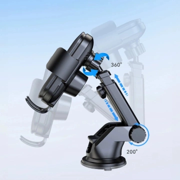 Uchwyt Wozinsky WUMID z Ładowarką Indukcyjną 15W do Auta Czarny