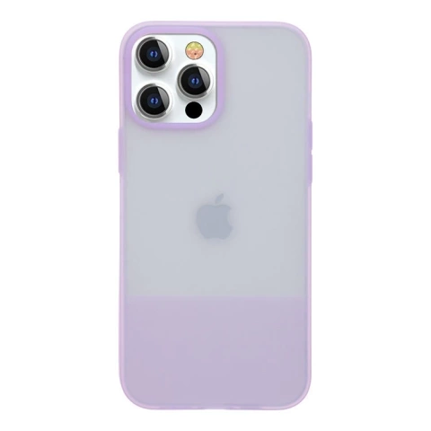 Kingxbar Plain Series etui pokrowiec do iPhone 13 Pro silikonowa obudowa fioletowy