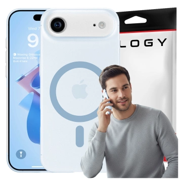 Puzdro Apple iPhone 17 Air – matný kryt MagSafe s ochranou šošovky, tenký a odolný voči poškriabaniu, perfektne sedí – Alogy Skinny MatteCase™ nebesky modrá