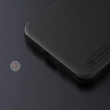 Pevný kryt Nillkin Super Frosted Shield na iPhone 13 stojan čierny