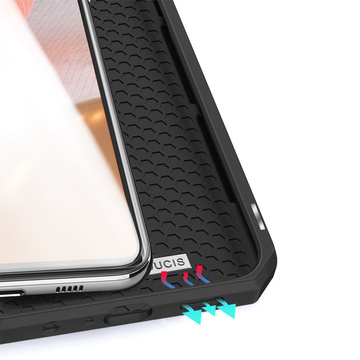 Dux Ducis Skin X kožené ochranné flipové puzdro pre Samsung Galaxy A72 4G čierne
