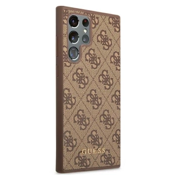 Жорсткий чохол Etui Guess GUHCS22LG4GFBR до Galaxy S22 Ultra S908 4G Metal Gold Logo