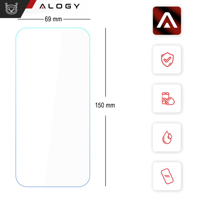 9H tempered glass for Samsung Galaxy S23 FE, Alogy Screen Protector PRO