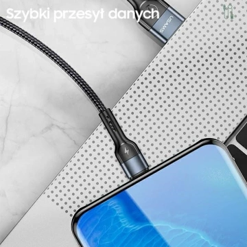 USAMS Kabel pleciony U55 2A USB-C 1szt. for set U55 zielony