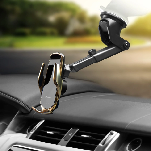 Car Holder Charger FORCELL F-GRIP HS1 Qi Induction 15W Gold