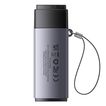 Baseus Lite Series adaptér SD / TF USB čítačka kariet sivá (WKQX060013)