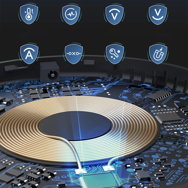 Choetech Untertisch-Induktionsladegerät 10W EU Ladegerät mit Stromkabel schwarz (T590-F)