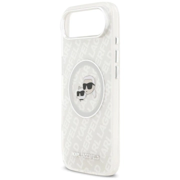 Etui Ochronne do iPhone 17 Air Karl Lagerfeld IML Glitter K&C Heads MagSafe Szary