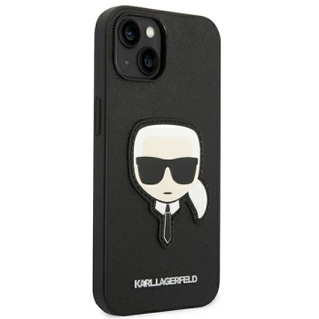 Etui Karl Lagerfeld KLHCP14MSAPKHK pre iPhone 14 Plus 6,7" pevné puzdro Saffiano Karl`s Head Patch