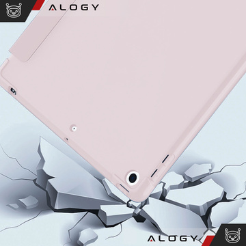Puzdro na Apple iPad 10.2 9 Gen 8/7 2021/2020/2019 Smart Pencil Case Alogy TPU Kryt na tablet ružový