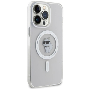 Etui Karl Lagerfeld KLHMP15XHCCCNOT do Apple iPhone 15 Pro Max 6,7" priehľadné pevné puzdro IML Choupette MagSafe