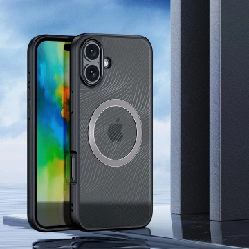 Чохол для iPhone 16 Dux Ducis Aimo Mag з MagSafe – чорний