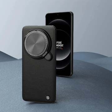 Шкіряний магнітний чохол Nillkin CamShield Prop для Xiaomi 14 Ultra - чорний
