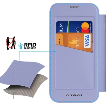 iPhone 16 Dux Ducis Skin X Pro MagSafe Lila Klapphülle