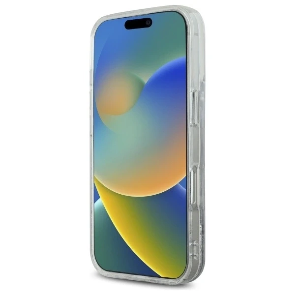 Etui Karl Lagerfeld для iPhone 16 Pro Max 6.9" Magsafe Hardcase Transparent Liquid Glitter Karl Head