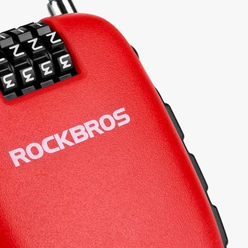 Замок для велосипеда Rockbros 32420981001 з висувним тросом - червоний