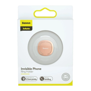 Baseus Invisible ring holder for phone (pink)