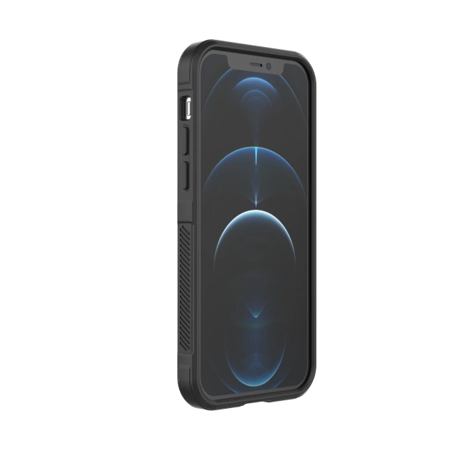 Puzdro Magic Shield Case pre iPhone 12 Pro s elastickým pancierovým rukávom bordovej farby