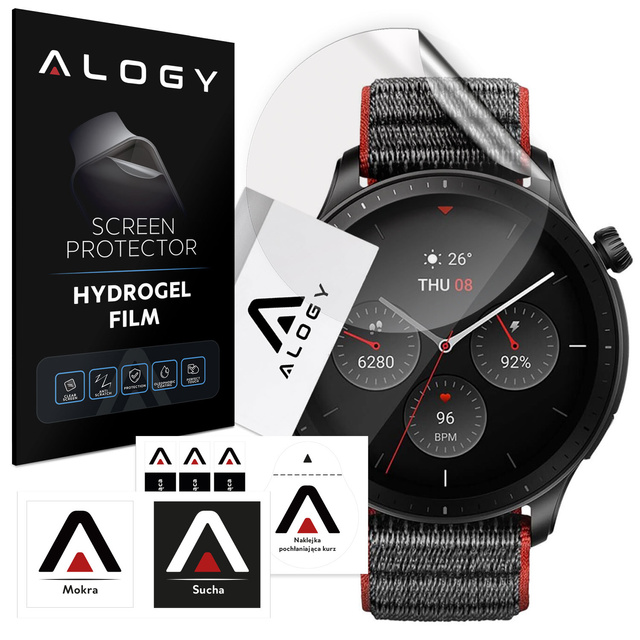 Alogy hydrogélová ochranná fólia pre inteligentné hodinky pre Xiaomi Amazfit GTR 4 (46M)