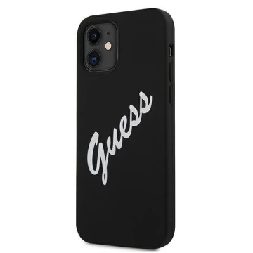 Guess GUHCP12SLSVSBW iPhone 12 mini 5,4" černobílý / černý bílý pevný obal silikonový Vintage