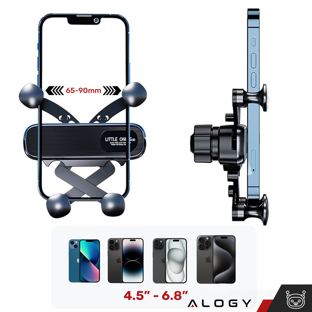 Автомобільний тримач Gravity для автомобільної решітки, Alogy Airvent Black