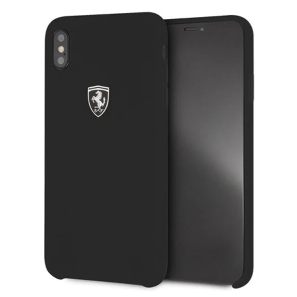 Ferrari Hardcase iPhone Xs Max czarny/black Silicone Off track