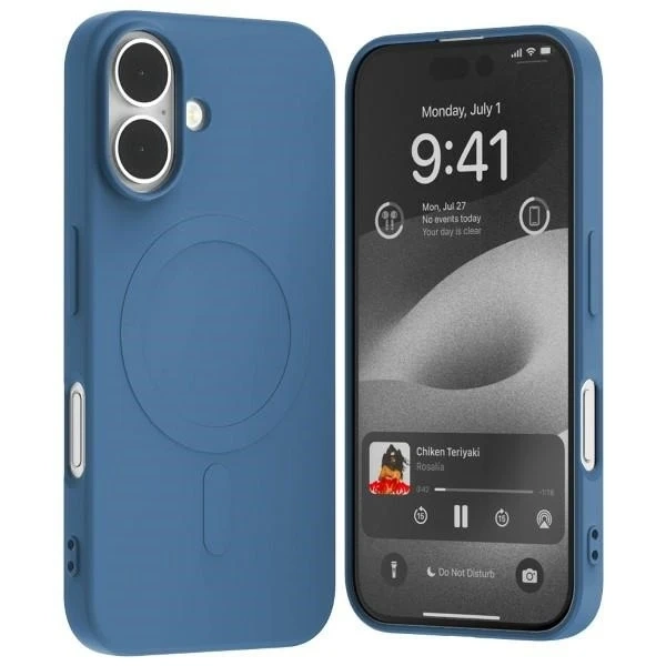 Напівсиліконовий чохол Mercury MagSafe для iPhone 16 6.1" Blue