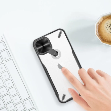 Nillkin Cyclops Case Odolné pouzdro s krytem fotoaparátu a skládacím stojánkem pro iPhone 13 černý