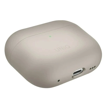 Ochranné pouzdro na kryt sluchátek UNIQ Lino AirPods Pro 2 gen Silikonová béžová/béžová slonová kost
