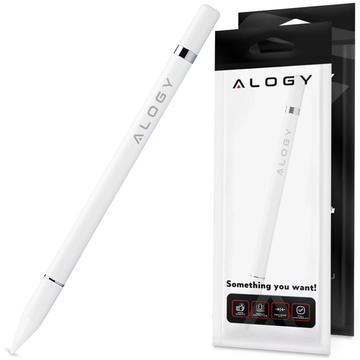 Alogy 2-in-1 capacitive touch stylus for the screen of a phone tablet with a pen White