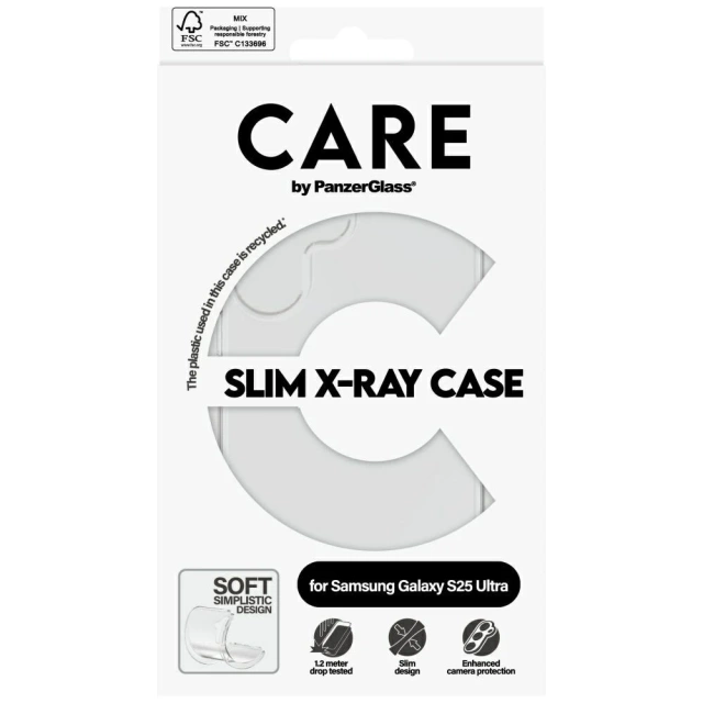 CARE Case for Samsung Galaxy S25 Ultra by PanzerGlass Fashion X-Ray Transparent