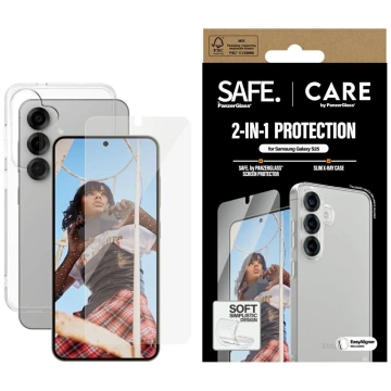 Samsung Galaxy S25 CARE by PanzerGlass Fashion 2in1 Case Glass Protection Kit