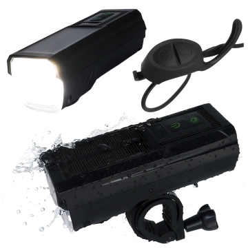 Světlo na kolo Přední LED světlo na kolo Osvětlení na kolo Vodotěsné IPX5 Alogy P12 Bike Light Black