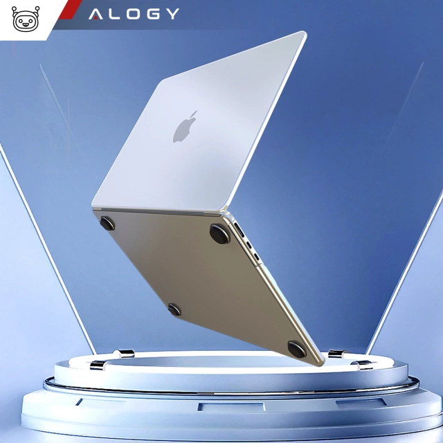Schutzhülle für Apple MacBook Air 13,6" - M2/M3 2022/2023/2024/2025, Alogy AirGuard™ Flexible Hülle, Matt Transparent Weiß