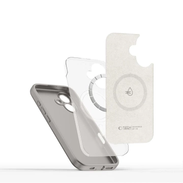 Etui Tech-Protect Liquid Silicone MagSafe iPhone 16 Stone Grey