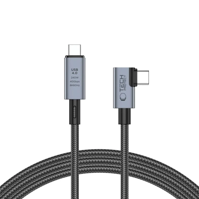 Kabel UltraBoost Max USB 4.0 8k 40 Gb/s Type-C PD240W 150 cm šedý