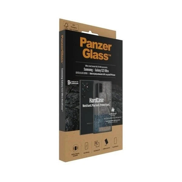 Kryt Etui pro Samsung Galaxy S22 Ultra PanzerGlass HardCase Antibakteriální čirý