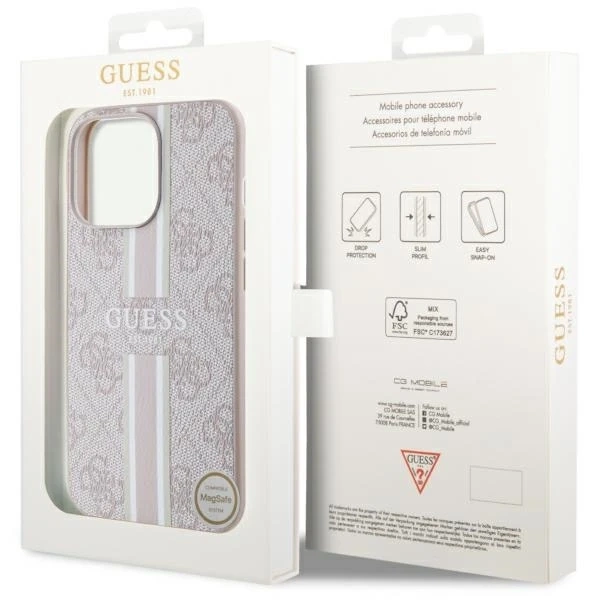 Etui Guess GUHMP13XP4RPSP pro iPhone 13 Pro Max 6,7" pevný obal 4G Printed Stripes MagSafe