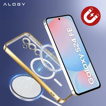 Puzdro MagSafe pre Apple iPhone 16 Pro Max Alogy Glamour puzdro na luxusný prsteň zlato-priehľadné