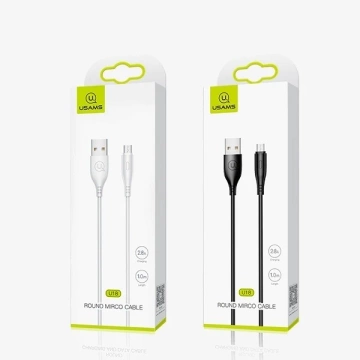 USAMS Kábel U18 microUSB 2A Fast Charge 1m čierny/čierny SJ268USB01 (US-SJ268)