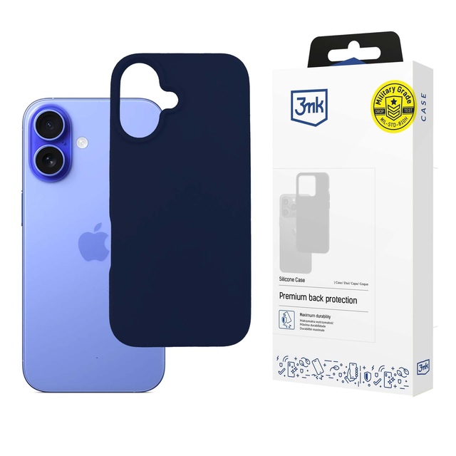 Чохол Etui Apple iPhone 16 Plus - 3mk Silicone Case Dark Navy