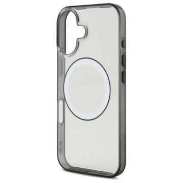 Etui Mercedes для iPhone 16 6.1" MagSafe Transparent Hardcase Printed Logo