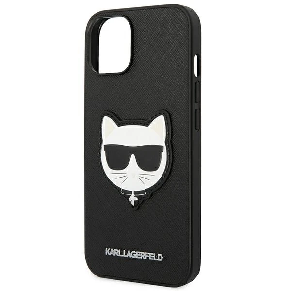 Etui Karl Lagerfeld KLHCP14MSAPCHK na iPhone 14 Plus 6,7" pevné puzdro Saffiano Choupette Head Patch