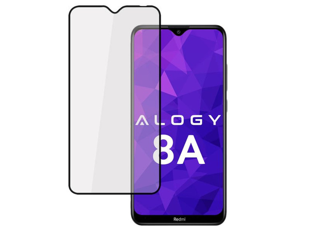 Szkło Alogy Full Glue case friendly do Xiaomi Redmi 8A Czarne