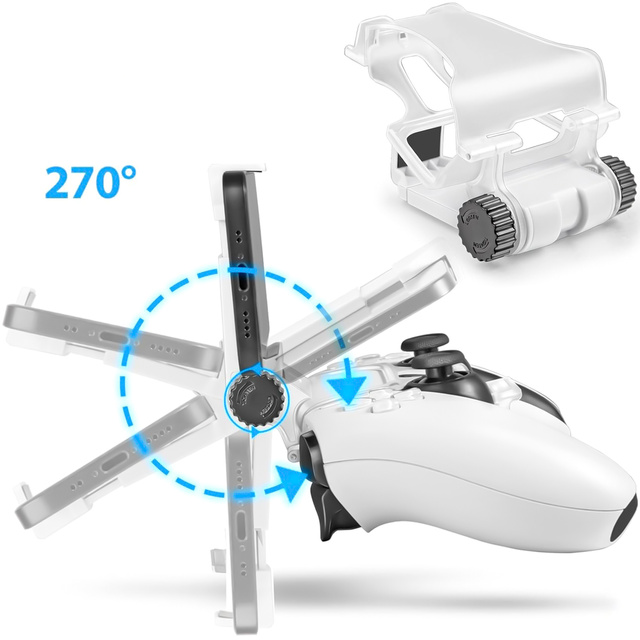 Držák telefonu pro Gamepad pro Sony PlayStation 5 PS5 DualSense Clip mount White