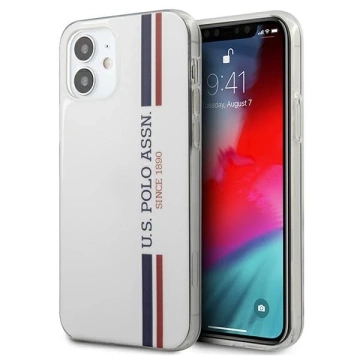 Pouzdro na telefon US Polo Tricolor Collection iPhone 12 mini 5,4". bílá/bílá